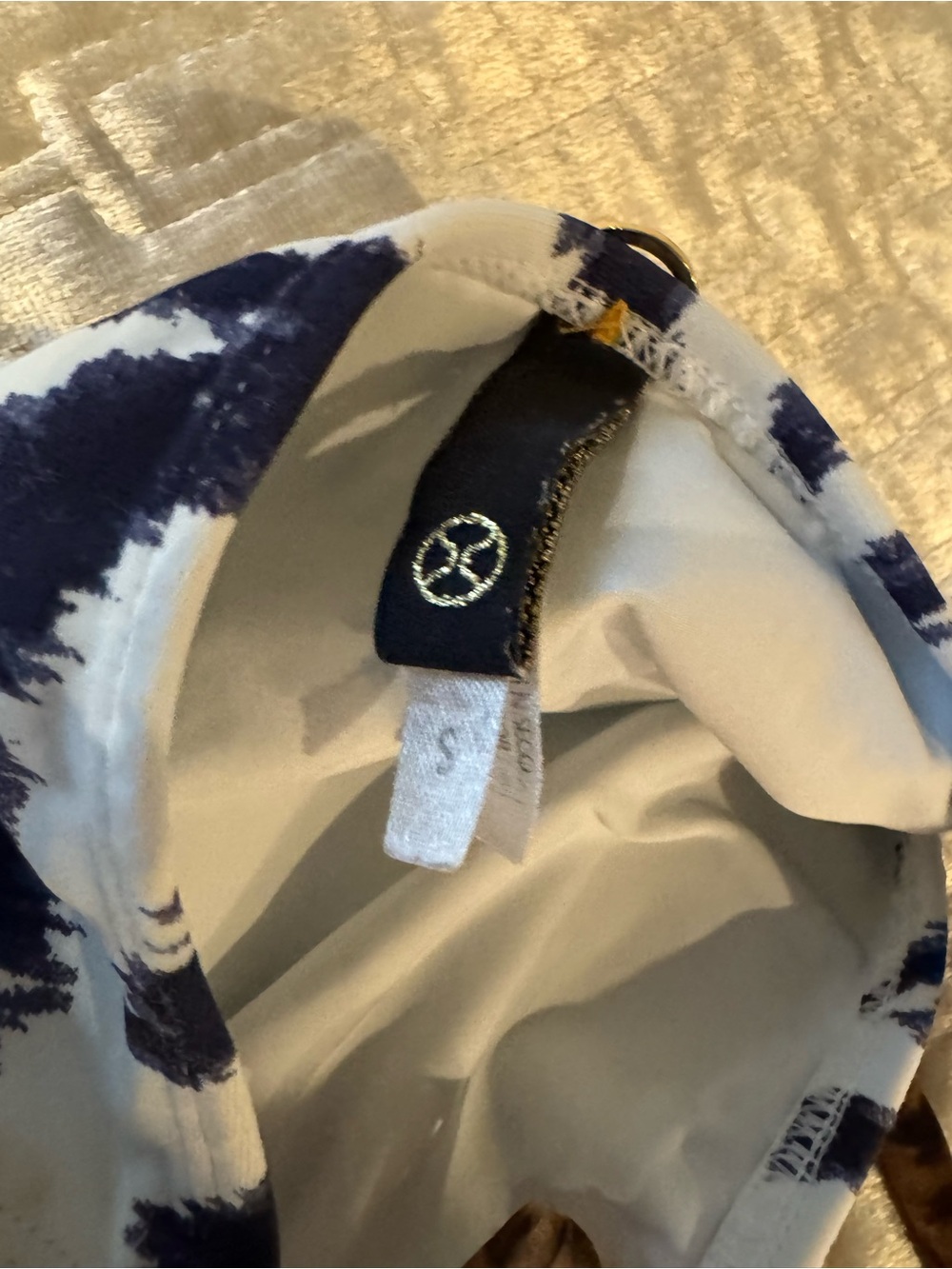 Vix Bikini w/coverup, 3 piece; Navy/White Stripes w/cheetah print trim, S, Good. - Picture 10 of 11